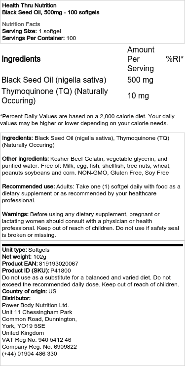 500mg - 100 softgels