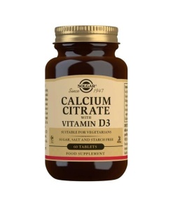 Calciumcitrat med Vitamin D3 - 60 tabletter