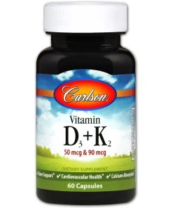 Vitamine D3 + K2 - 60 capsules