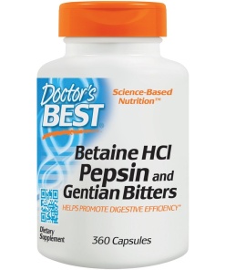 Betaine HCl Pepsin & Gentian Bitters - 360 caps