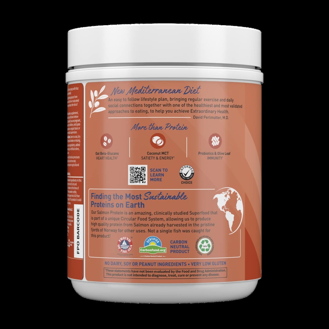 Garden of Life | Livets Have - Dr. Formulated MD Plant-Based Protein Powder with Sustainable Salmon, Rich in Chocolate - 686g – Bild 3