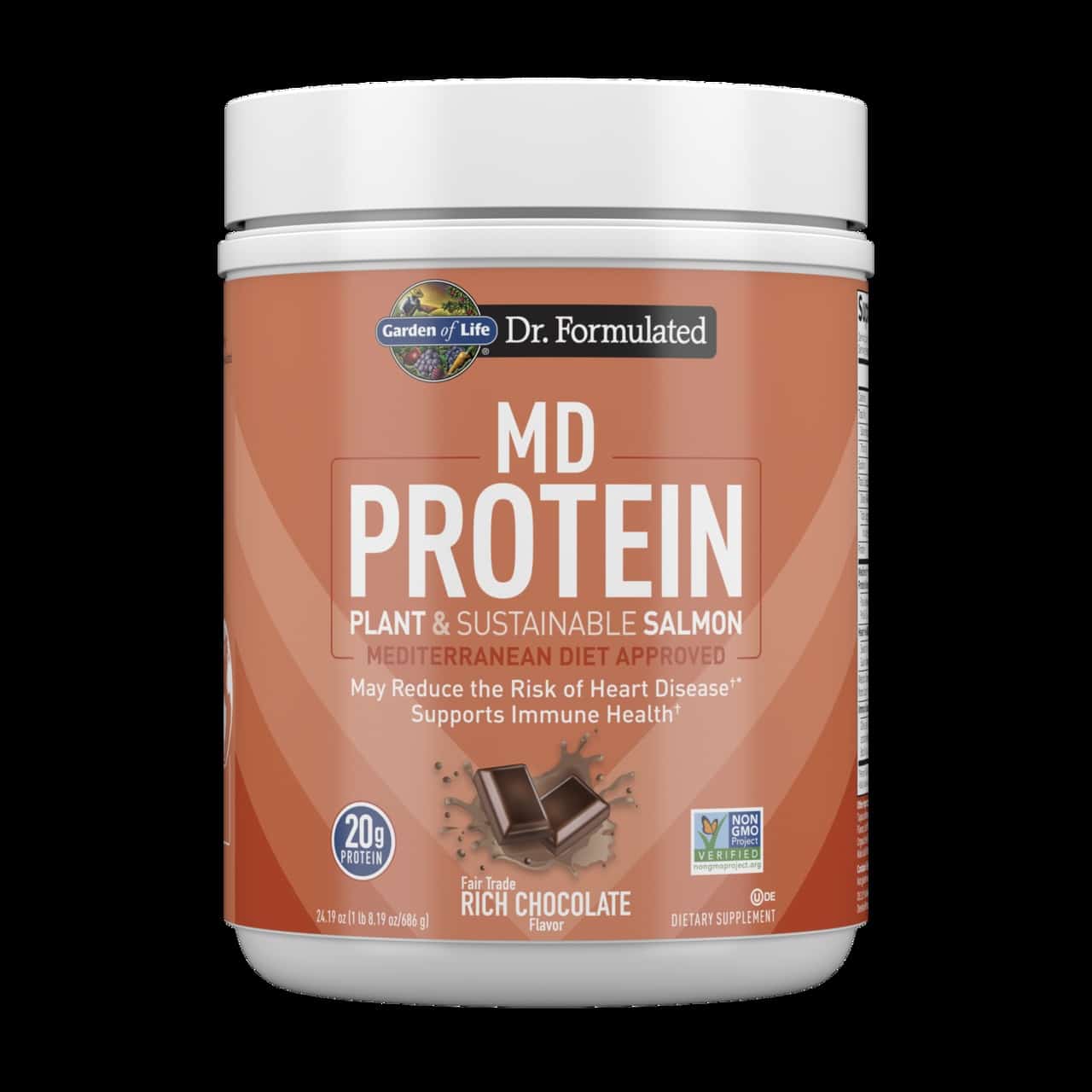 Dr. Formulated MD Proteinpulver aus Pflanzen und nachhaltigem Lachs