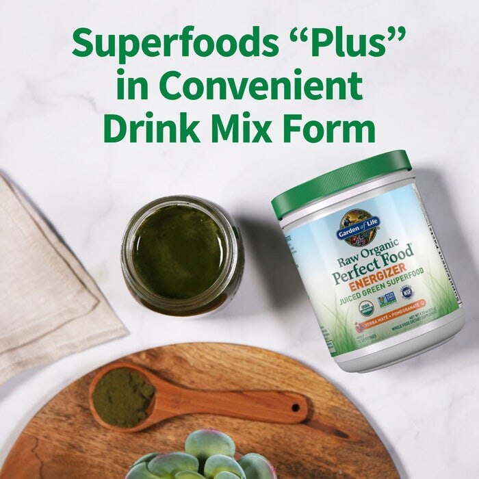 Garden of Life - Raw Organic Perfect Food Energizer, Yerba Mate & Pomegranate - 276g – Kuva 6