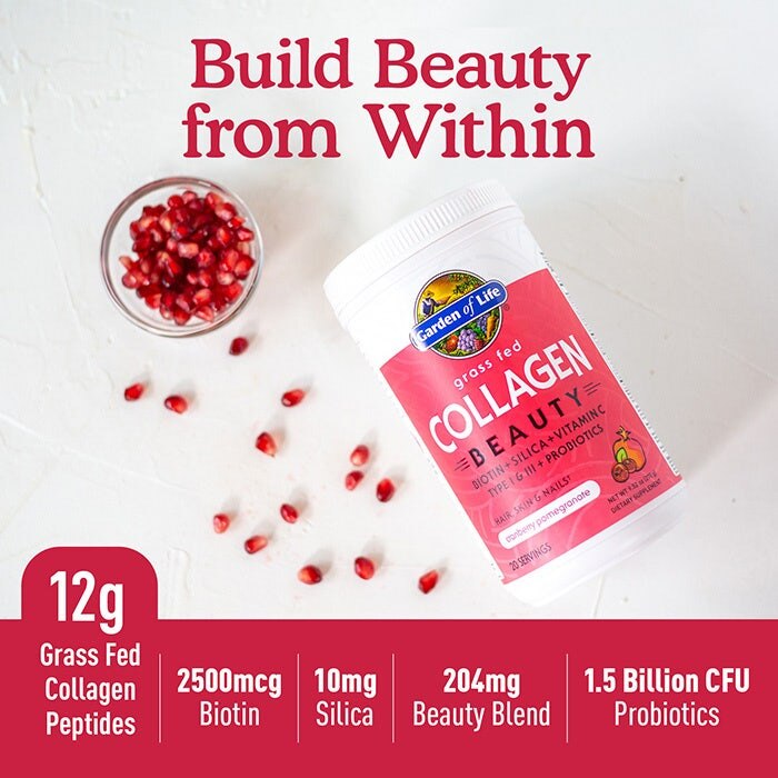 Garden of Life - Grass Fed Collagen Beauty, Cranberry Pomegranate - 270g - Imagem 3