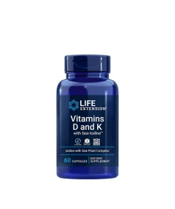 Vitamine D und K mit Meeresjod – 60 Kapseln