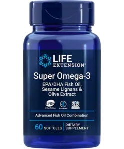 Super Omega-3 EPA/DHA with Sesame Lignans & Olive Extract - 60 softgels