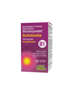 Natural Factors BioCoenzymated Benfotiamine • B1 plus Sulbutiamine (60 Capsules)