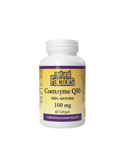 Natural Factors Coenzyme Q10 100 % Natural 100 mg (60 Softgels)