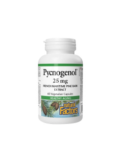 Natural Factors Pycnogenol 25 mg Pine Bark Extract (60 Capsules)