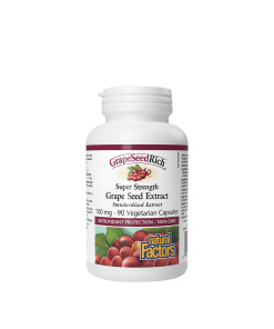 Natural Factors Super Strength Grape Seed Extract 100 mg (90 Capsules)