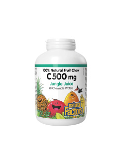Natural Factors Vitamin C 500 mg 100% Natural Fruit Chew (90 Chewables
