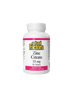 Natural Factors Zinc Citrate 15 mg (90 Tablets)
