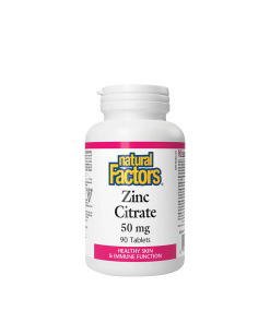 Natural Factors Zinc Citrate 50 mg (90 Tablets)