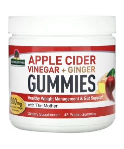 Gominolas de vinagre de sidra de manzana y jengibre - 45 gominolas con pectina