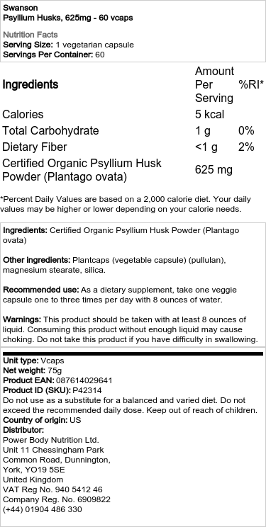 625mg - 60 vegetabilske kapsler