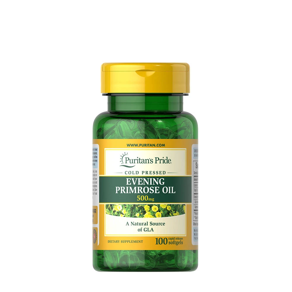 Puritans Pride Evening Primrose Oil 500 mg with GLA (100 Softgels)