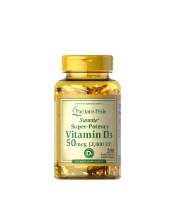 Puritans Pride Vitamina D3 2000 UI (200 cápsulas moles)