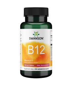 SWANSON Witamina B-12 1000mcg 250 do ssania
