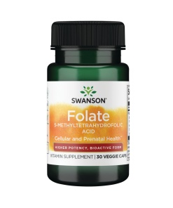 SWANSON Folian Quatrefolic 800mcg 30kaps