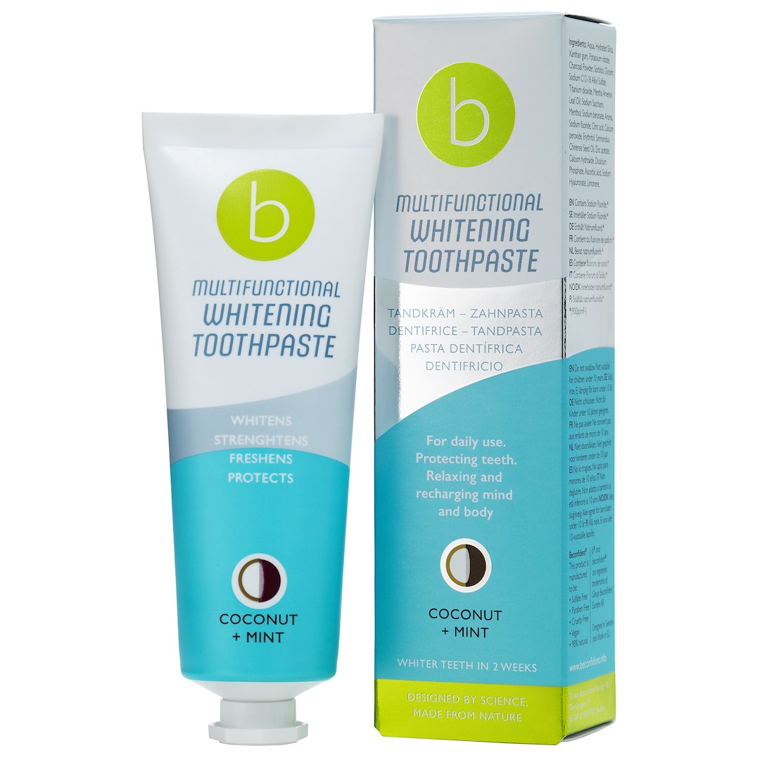 BECONFIDENT Multifunctional whitening toothpaste with coconut and mint flavour (75 ml)