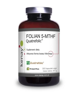 KENAY FOLATE 5-MTHF, ácido fólico ativo Quatrefolic (300 cápsulas)