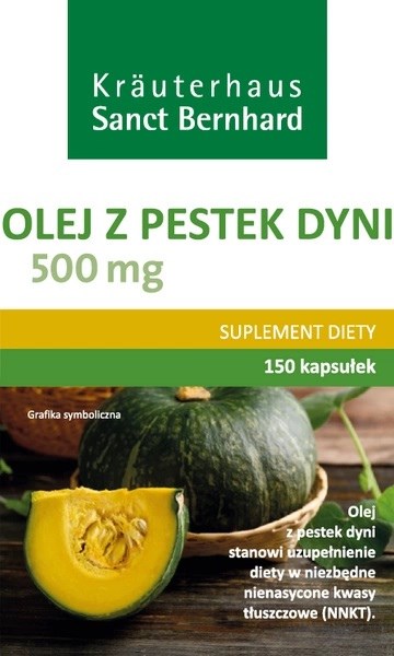 KRAUTERHAUS SANCT BERNHARD Pumpkin seed oil 500 mg (150 caps)