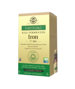 SOLGAR Earth Source® Koji-fermentoitu rauta 27 mg  (30  kapselia)