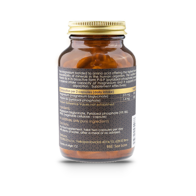 NaturLabs - Relax Magnesium Chelate Bisglycinate with Bioactive Vitamin B6 Capsules - Image 3