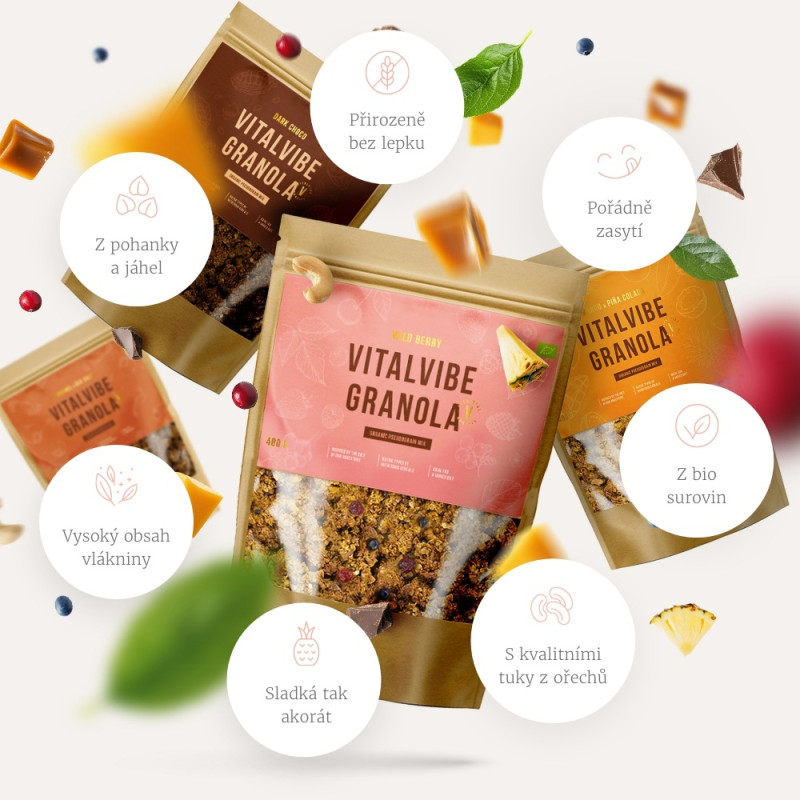 Vitalvibe Organic Wild Berry Granola - 250g - Imagen 3