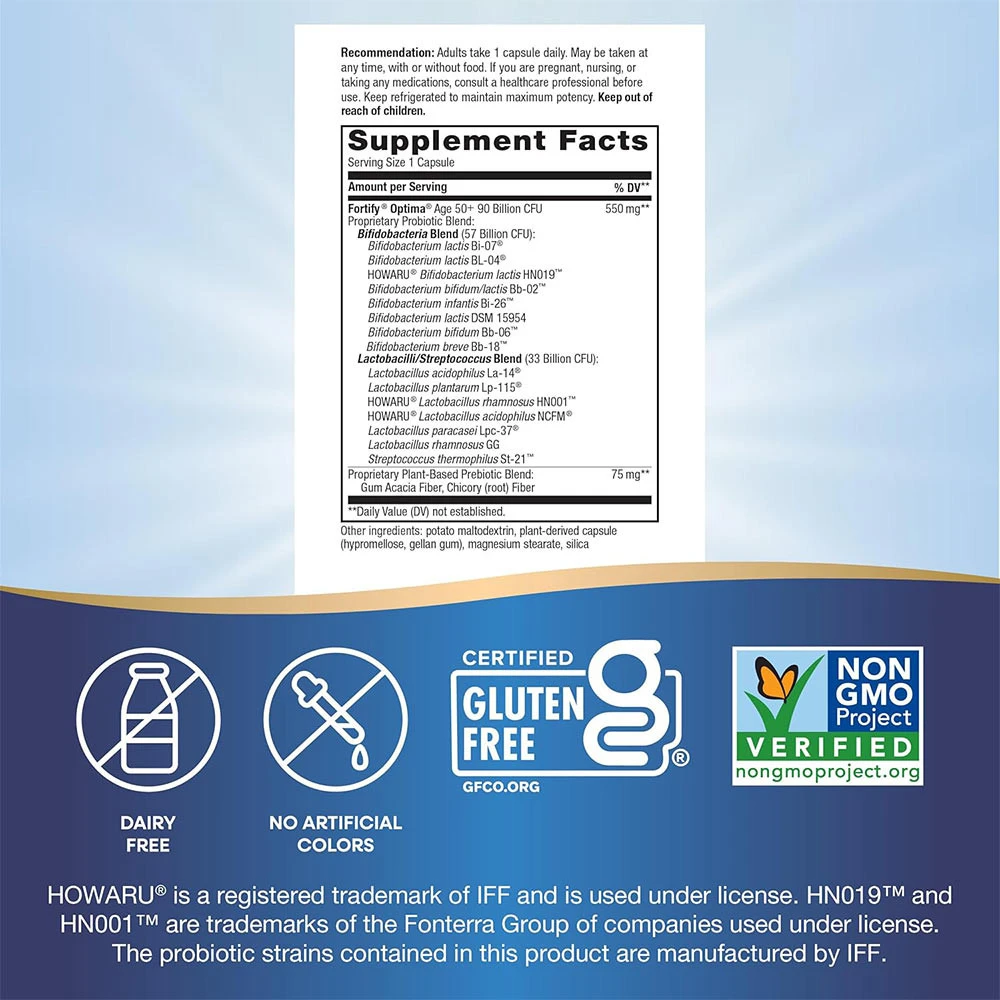 Nature's Way Fortify® Optima Age 50+ Probiotic - 90 Billion CFU (30 Capsules) - Image 2