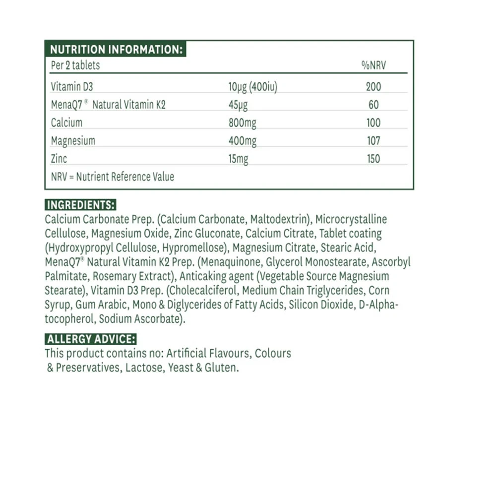 Nature's Aid: Osteo Advance Bone Support Formula (60 Tablets) - Image 2