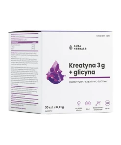AURA HERBALS Kreatinmonohydrat 3 g + Glycin-Beutel (30 Stück)