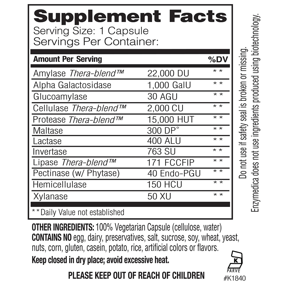 Enzymedica VeggieGest: 90 Capsules - Image 3