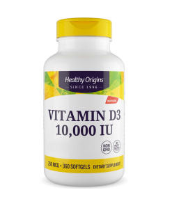 Healthy Origins Vitamin D3 Depot 10 000 IU 360 soft capsules