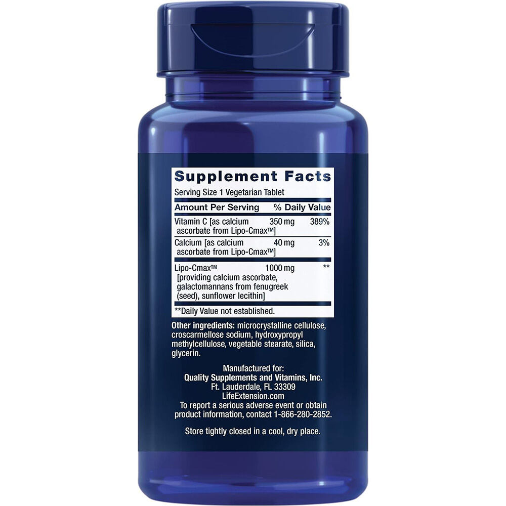 Life Extension - 24-Hour Liposomal Hydrogel™ Vitamin C Formula (60 Veggie Tablets) - Image 5