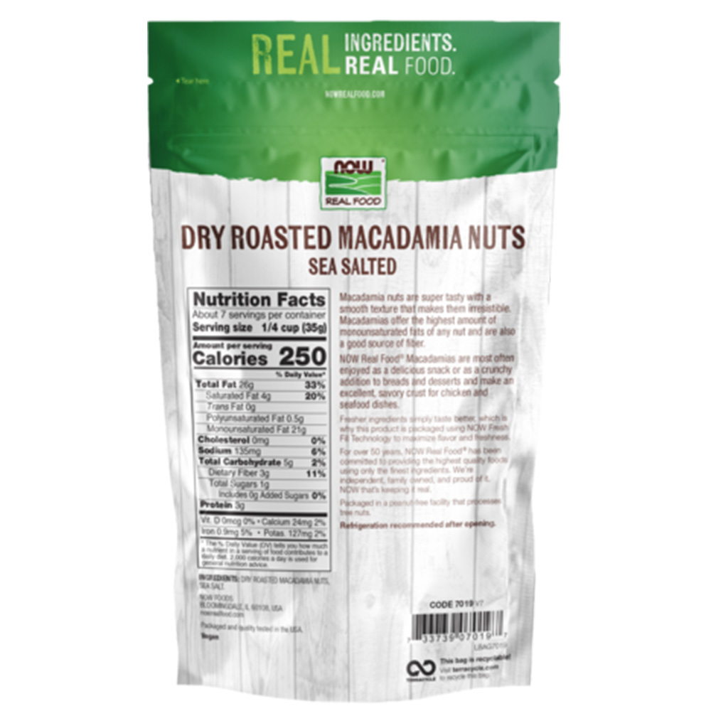 NOW Foods - Dry Roasted and Salted Macadamia Nuts - Bild 8
