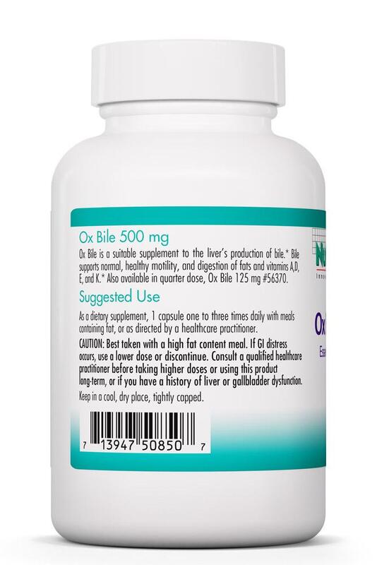 Nutricology - Ox Bile 500mg, 100 Veggie Capsules - Image 3