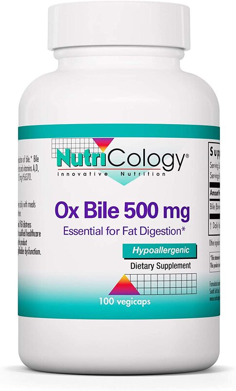Nutricology - Ox Bile 500mg, 100 Veggie Capsules - Image 2