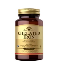 SOLGAR Chelated Iron Tablets (100 tabs)