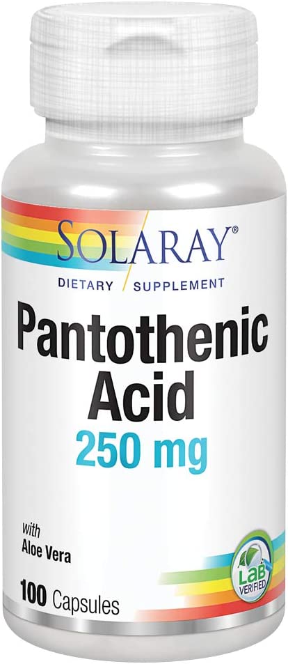 Solaray - Pantothenic Acid 250mg, 100 Capsules - Bild 2