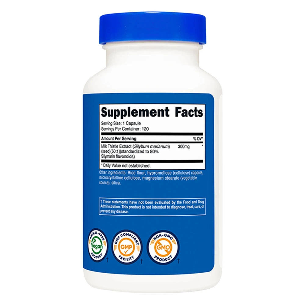 Nutricost Milk Thistle 300 mg - 120 Capsules - Image 2