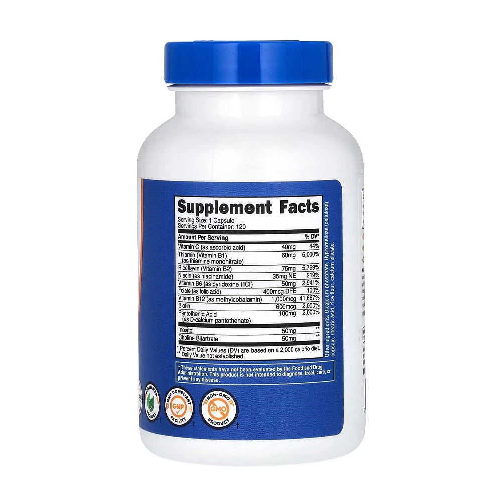 Nutricost Vitamin B Complex - 120 Capsules - Image 2