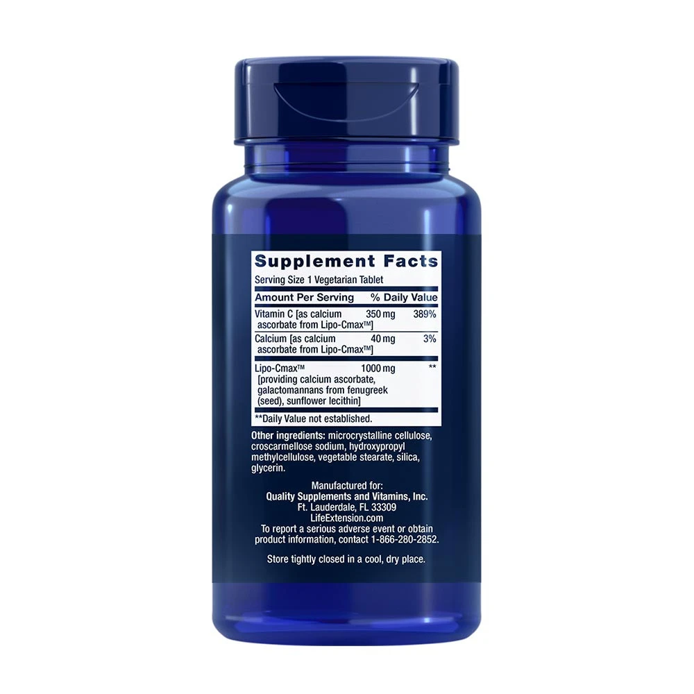 Life Extension - 24-Hour Liposomal Hydrogel™ Vitamin C Formula (60 Veggie Tablets) - Image 2