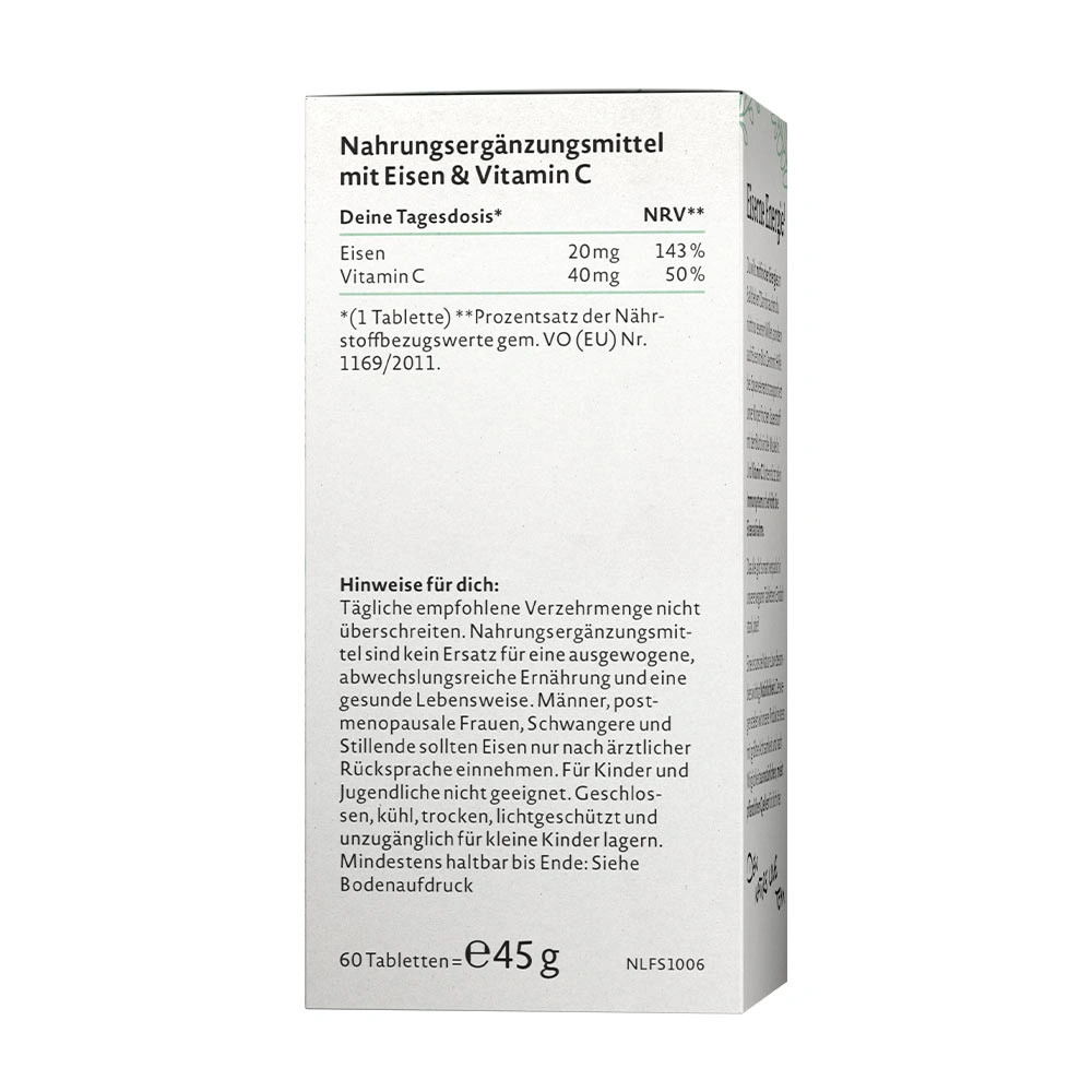 Nature Love: Iron & Vitamin C Supplement (60 Tablets) - Image 2