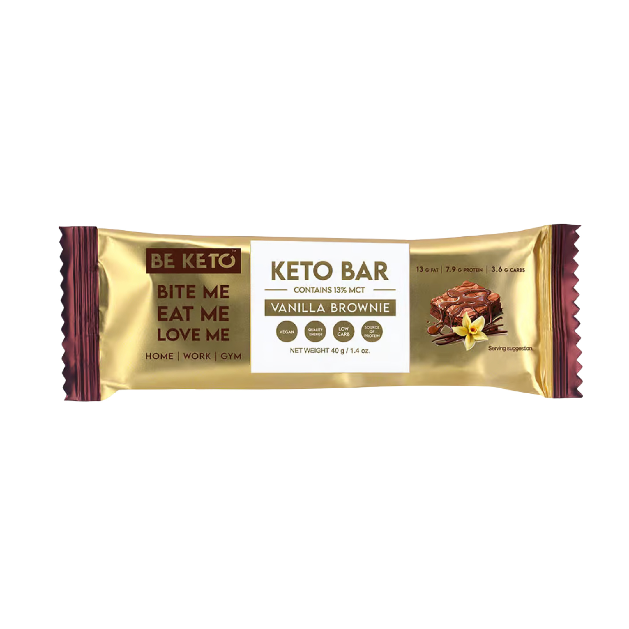 KETO Bar Vanilla Brownie 40g