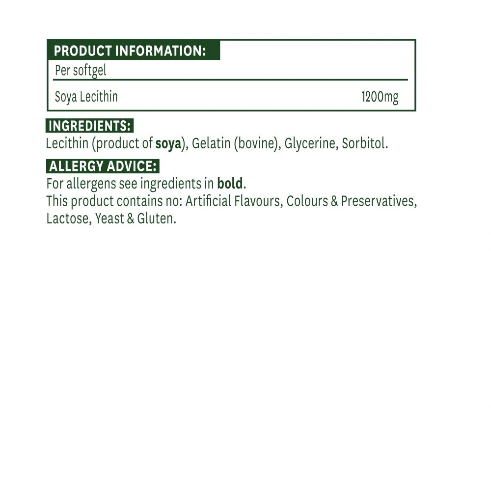 Nature's Aid - Soya Lecithin 1200 mg (90 Softgels) - Image 2