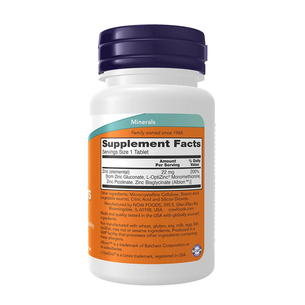 NOW - Zinc Transporters, 22mg (90 Tablets) - Image 2
