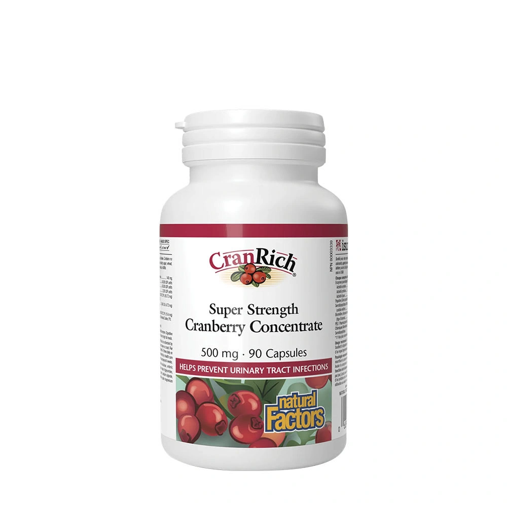Natural Factors Super Strength Cranberry Concentrate 500 mg (90 Capsules)