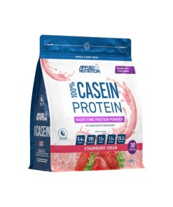 100% Casein Protein, Strawberry Cream - 900g