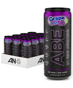 ABE Energy + Performance Cans, Grape Soda - 12 x 330 ml.